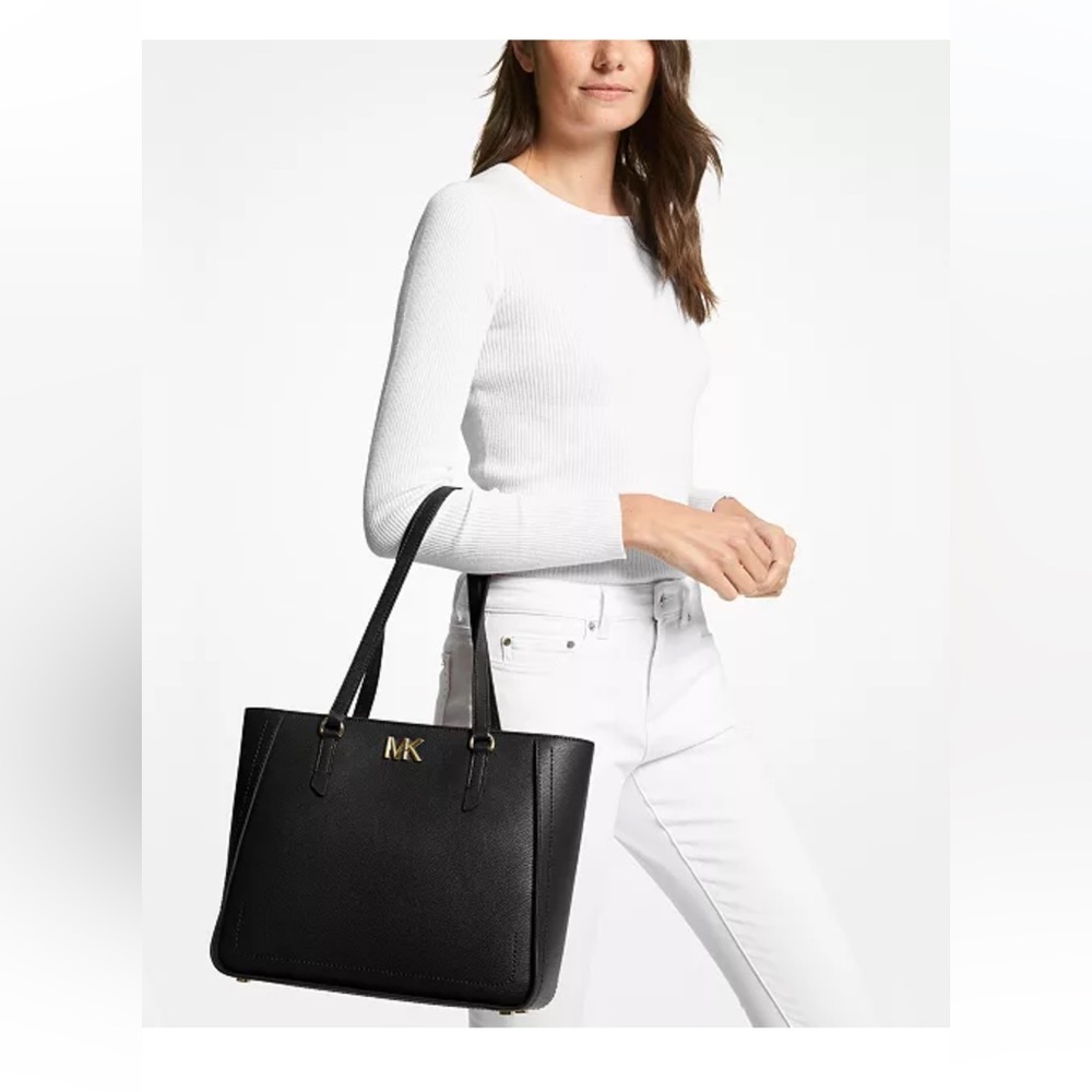 Michael Kors Sylvia medium Leather Black Tote Bag